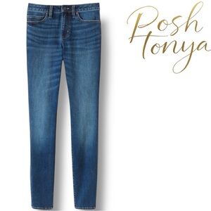 Lands End Mid Rise Skinny Jeans Blue Petite Size 16P Classic